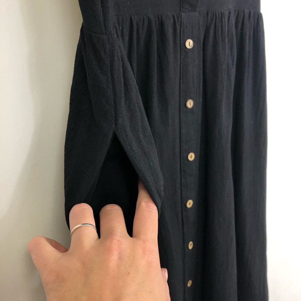 Roolee Pieced Waist Button Down Midi Dress Sz M - Picture 8 of 11